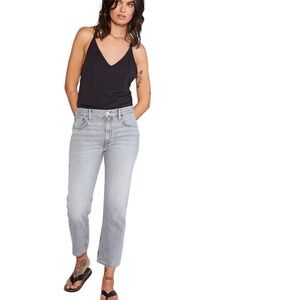 NWT Etica Rhea Mid Rise Straight Crop Denim Jeans Moonstone Sustainable Size 28